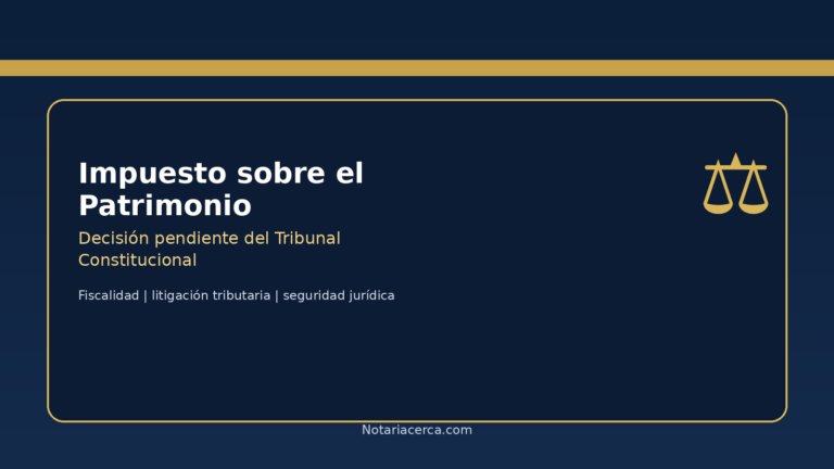 El Tribunal Constitucional y el impuesto sobre el Patrimonio: una decisión clave aún pendiente